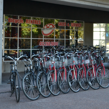  Bicycle rental store front